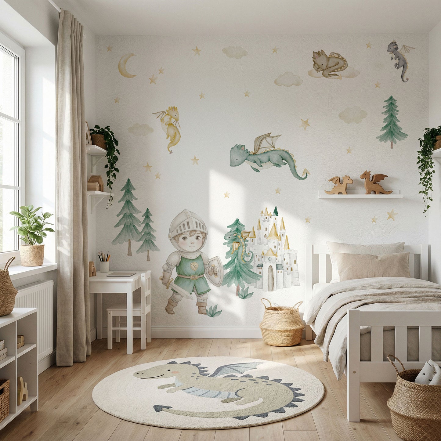 Personalisierte Wandsticker Drachenwald