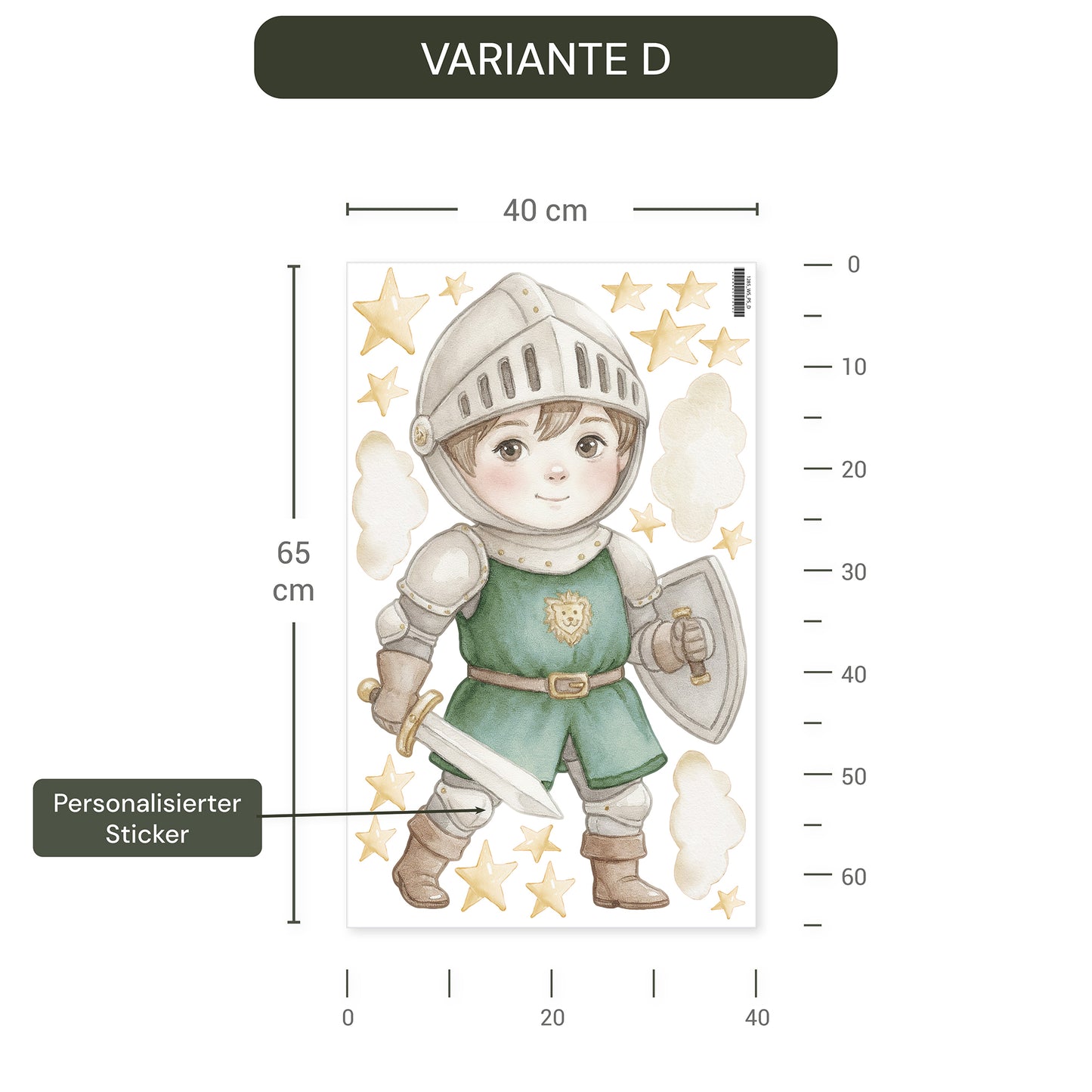 Personalisierte Wandsticker Drachenwald