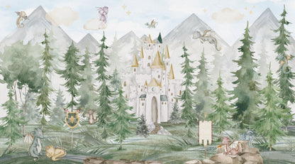 Kindertapete Drachenwald