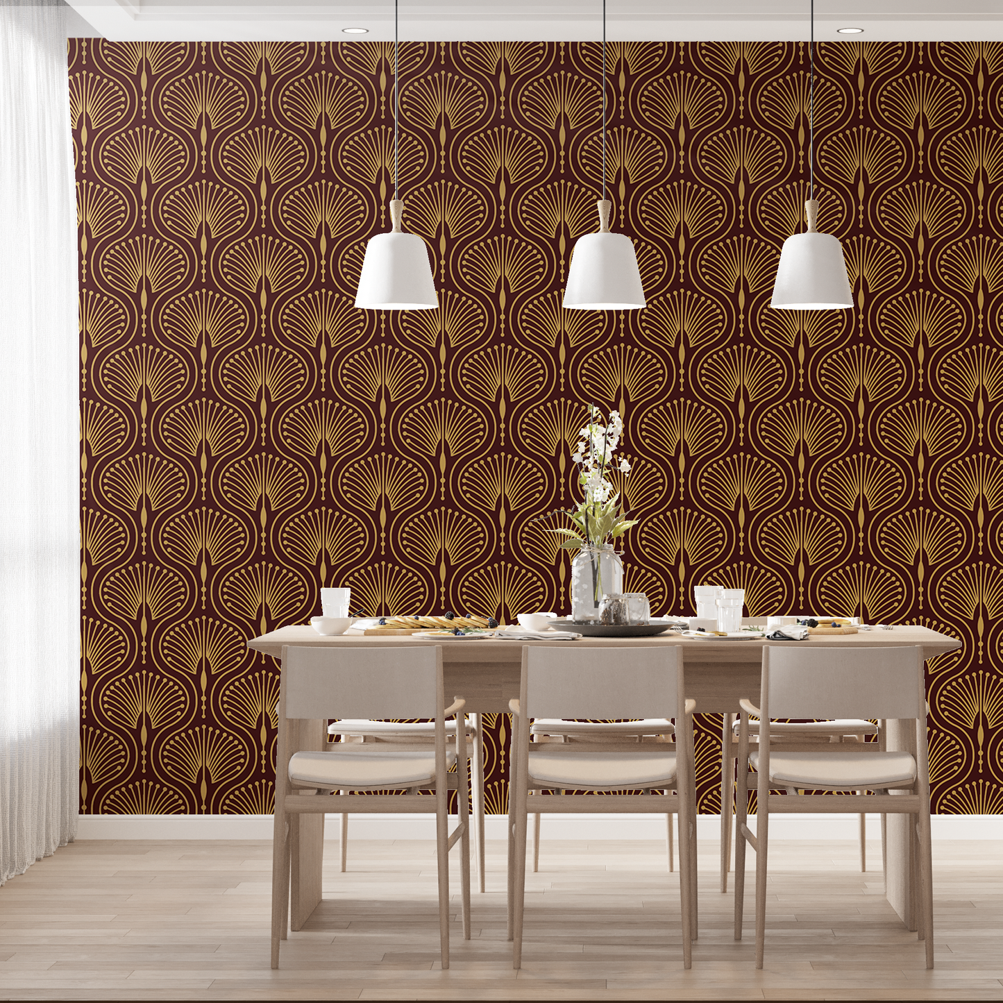 Designtapete Art Deco Fa¨cher