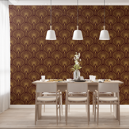Designtapete Art Deco Fächer