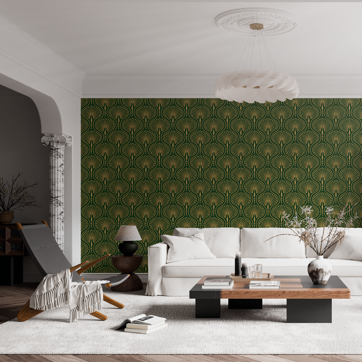 Designtapete Art Deco Fa¨cher