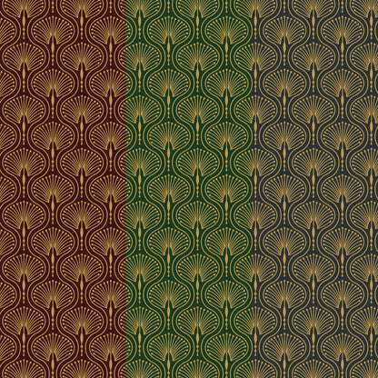 Designtapete Art Deco Fächer