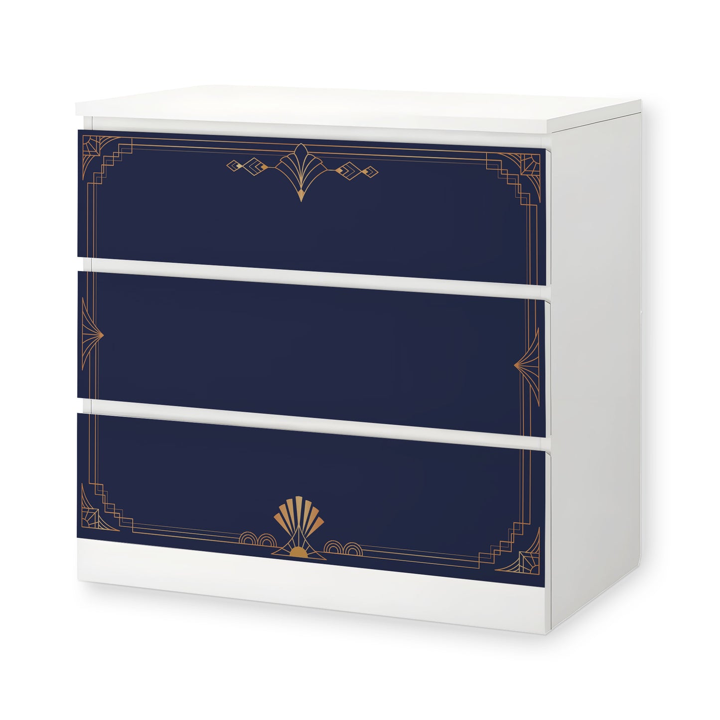 IKEA Malm Möbelfolie Art Deco Rahmen