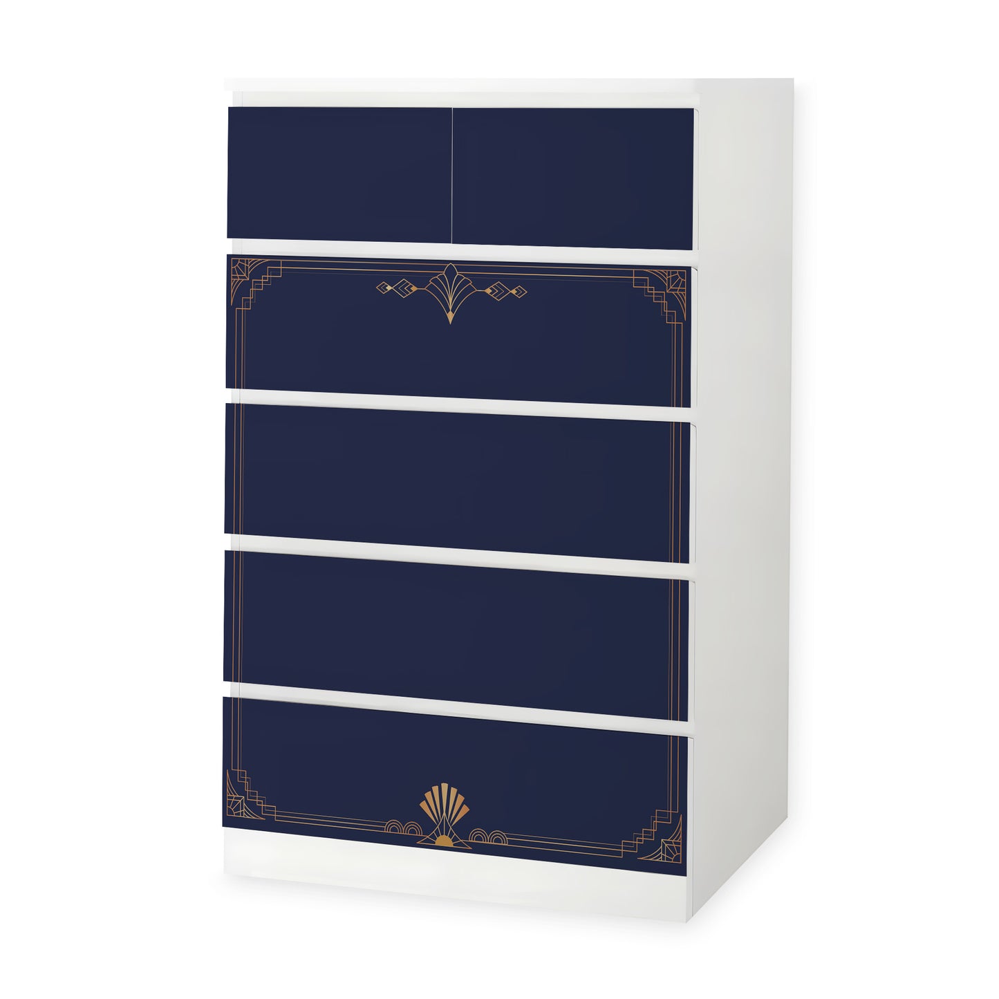 IKEA Malm Möbelfolie Art Deco Rahmen