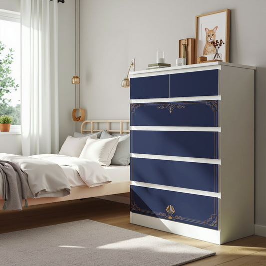 IKEA Malm Möbelfolie Art Deco Rahmen