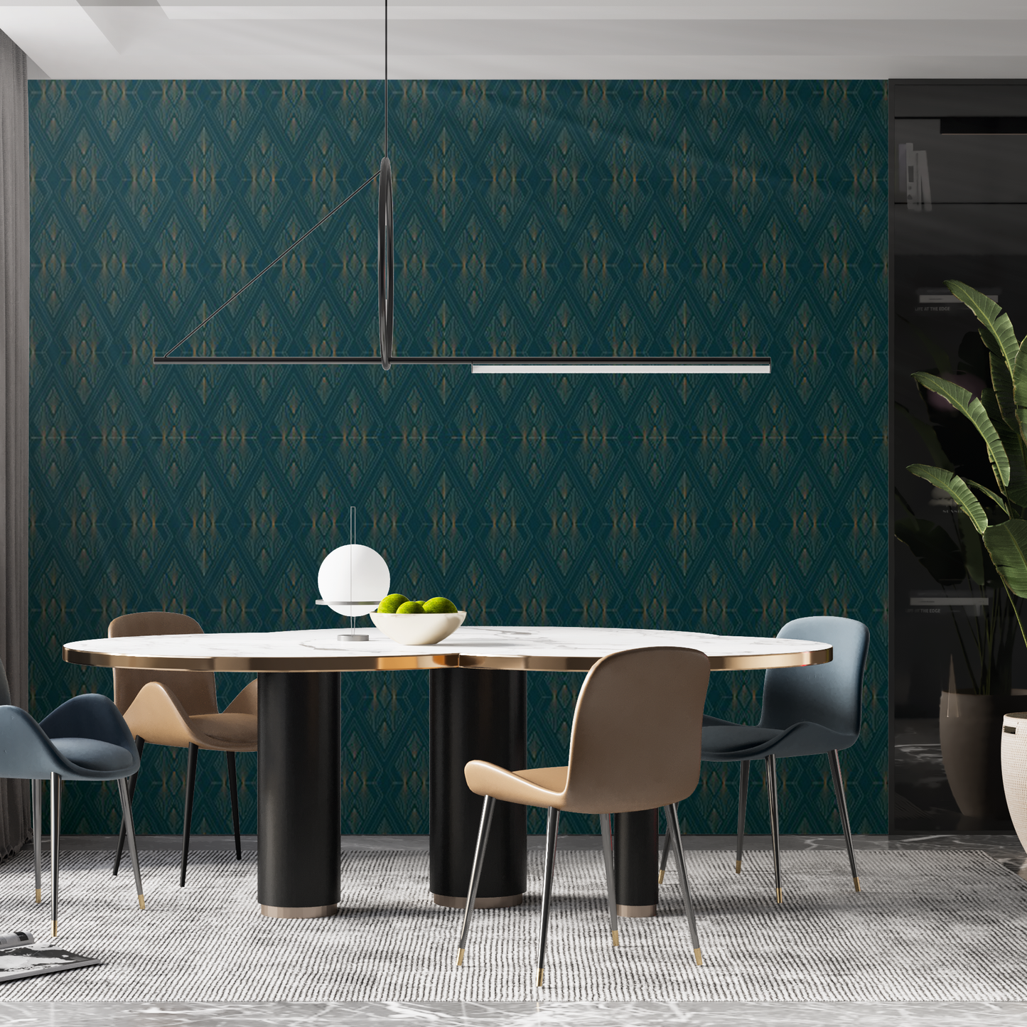 Designtapete Geometrisch Art Deco