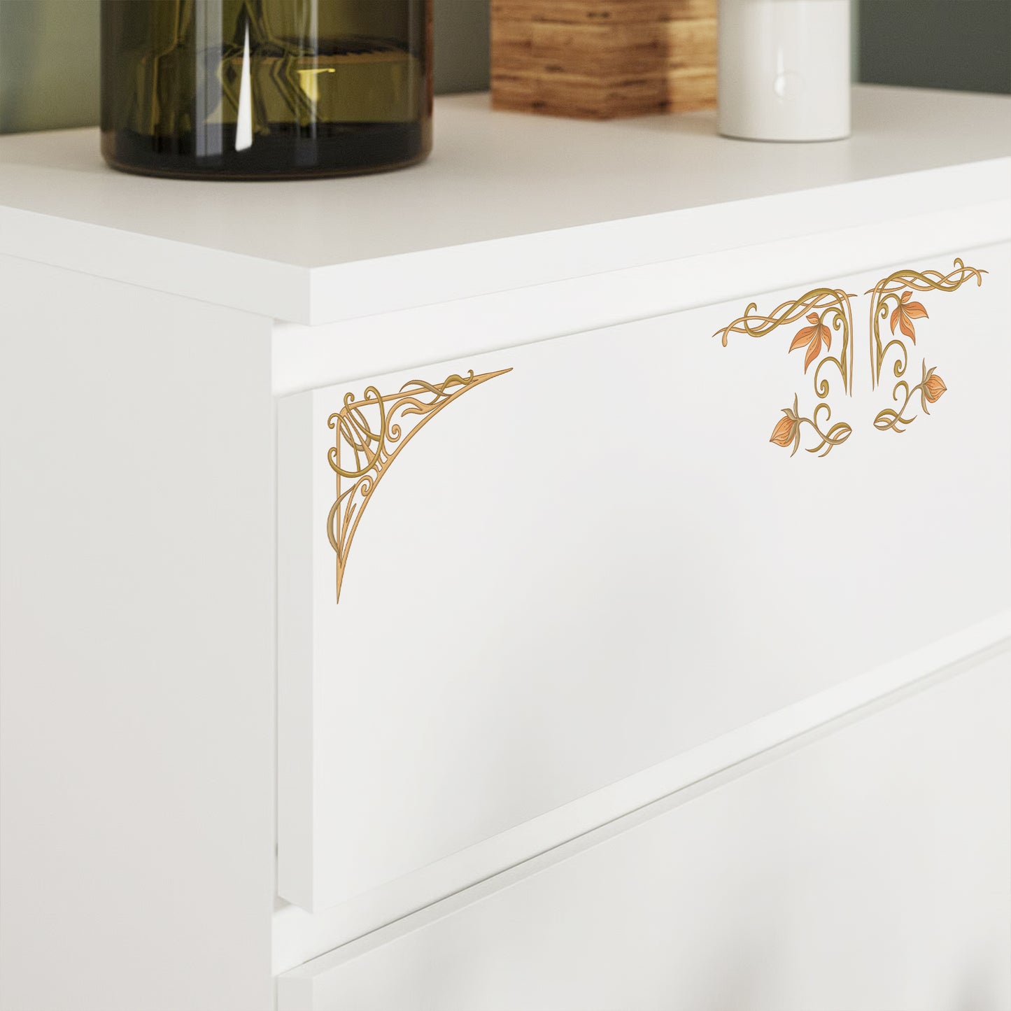 IKEA Malm Möbelfolie Jugendstil Rahmen