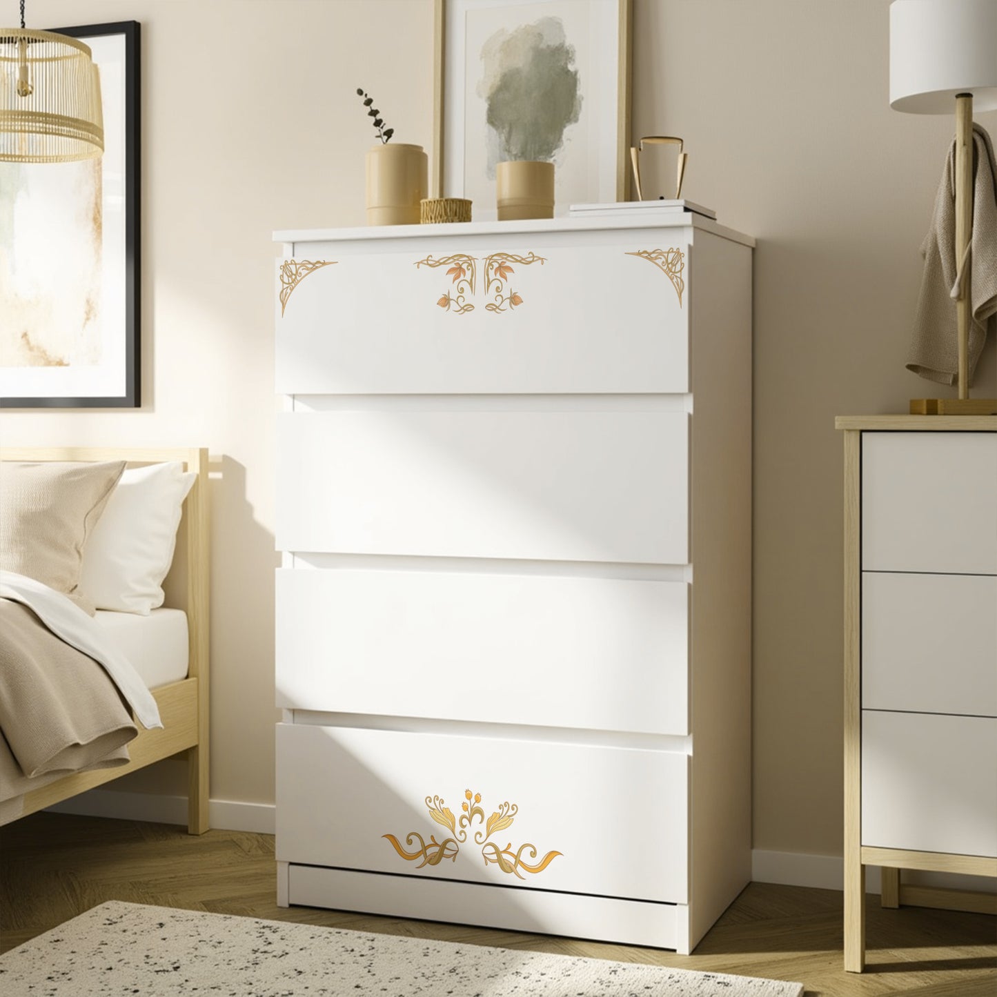 IKEA Malm Möbelfolie Jugendstil Rahmen