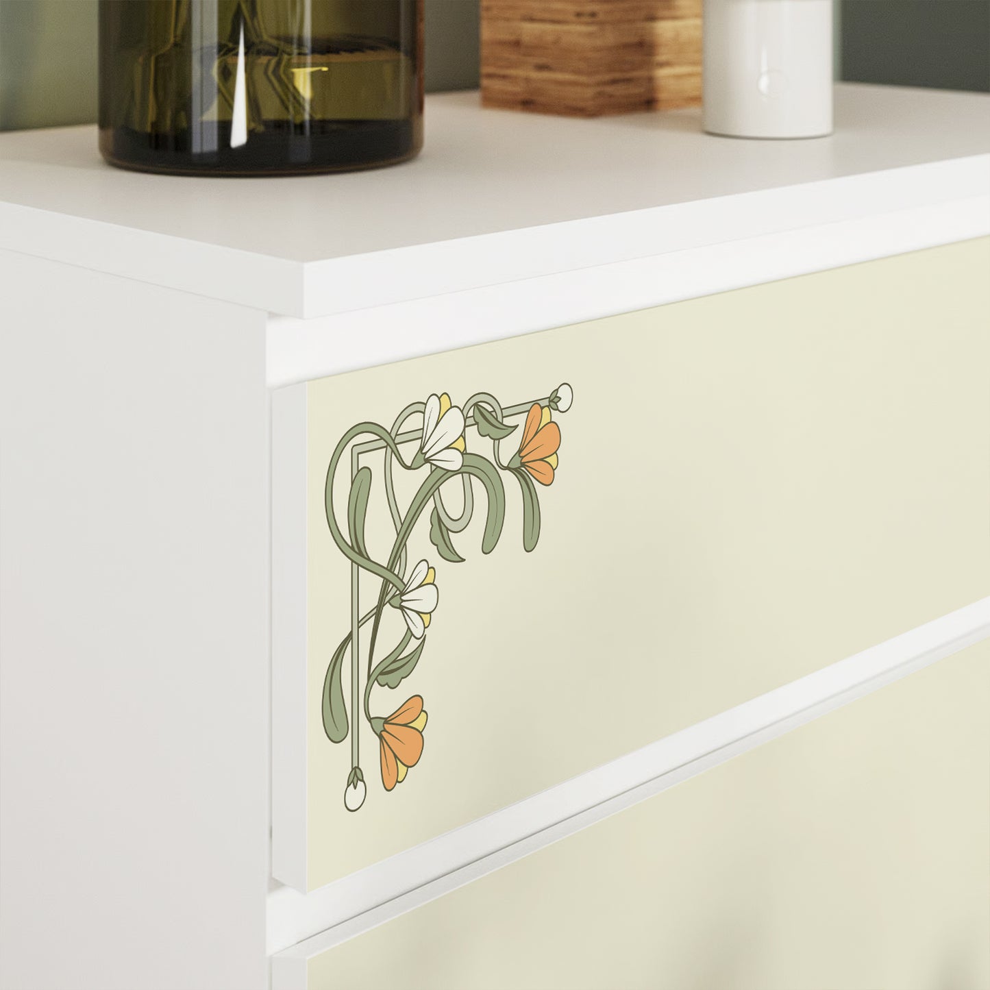 IKEA Malm Möbelfolie Jugendstil Ranken