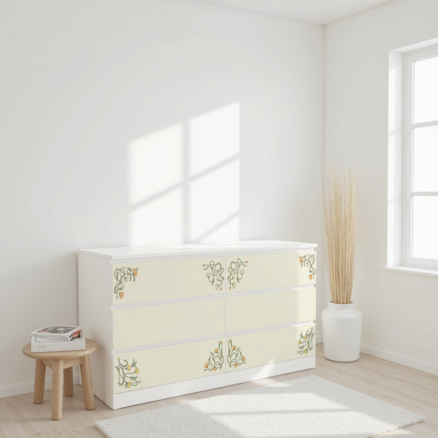 IKEA Malm Möbelfolie Jugendstil Ranken