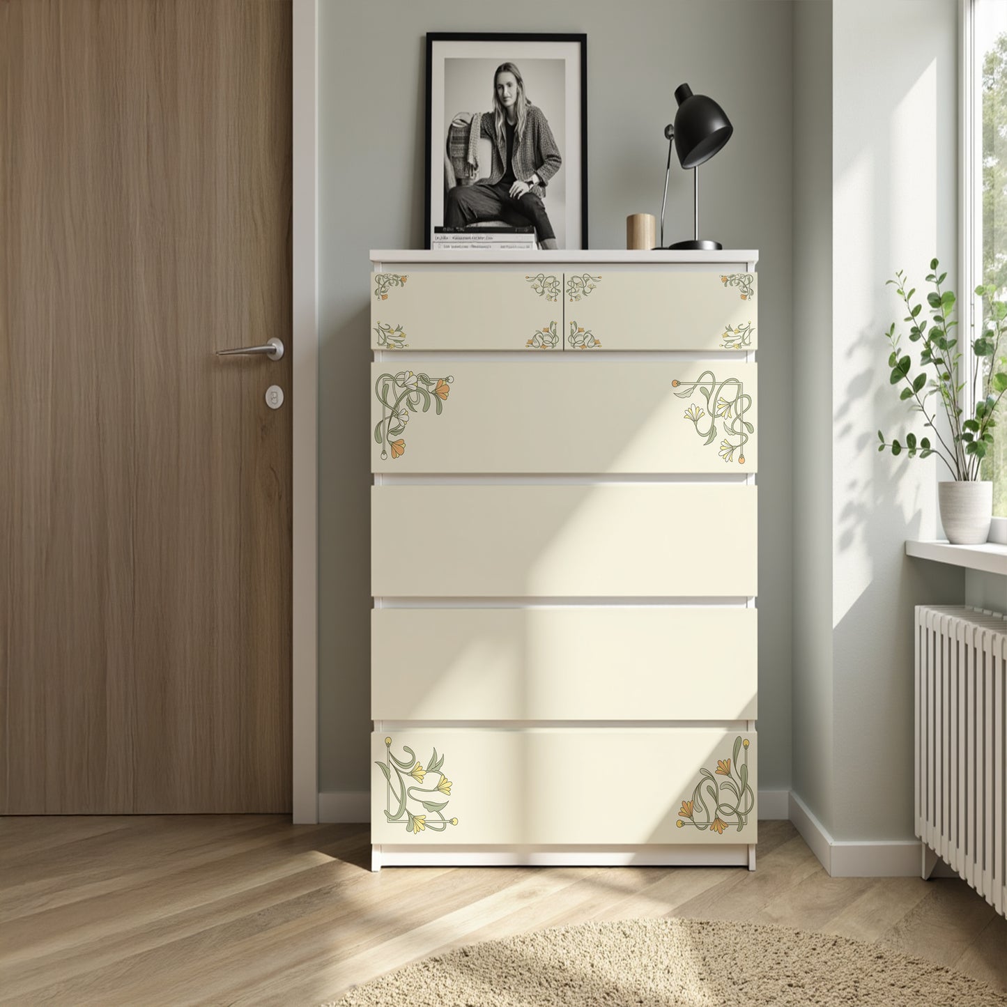 IKEA Malm Möbelfolie Jugendstil Ranken
