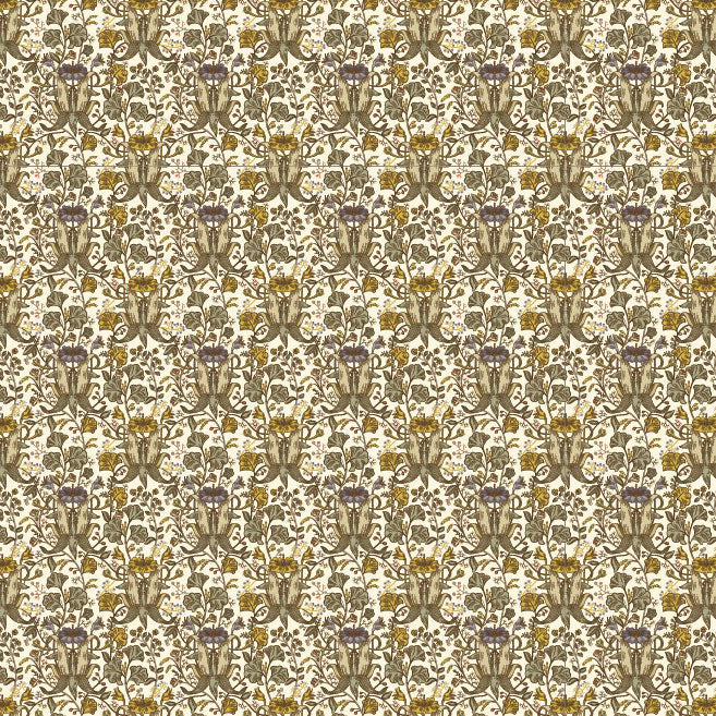 Designtapete Jugenstil Blumen