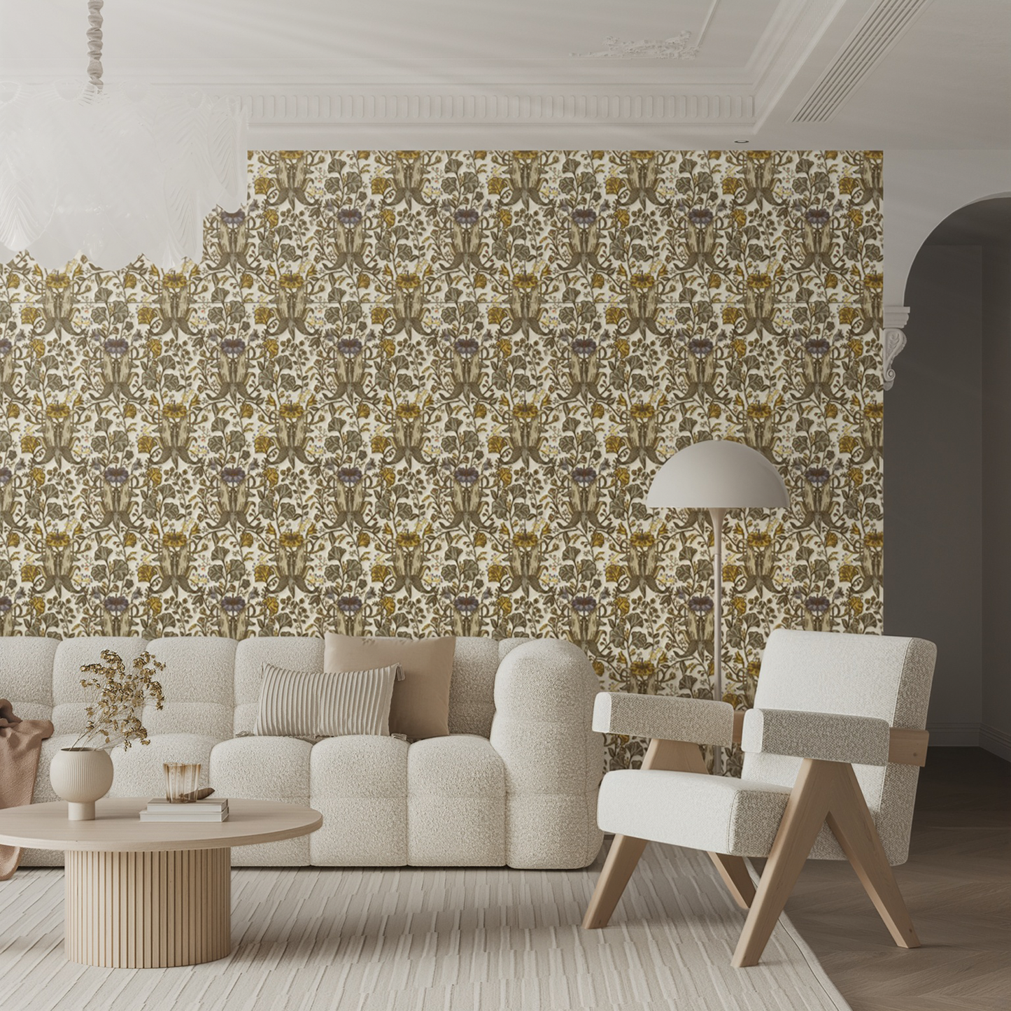 Designtapete Jugenstil Blumen