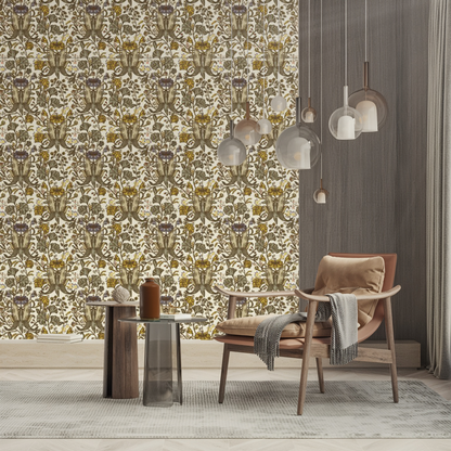 Designtapete Jugenstil Blumen