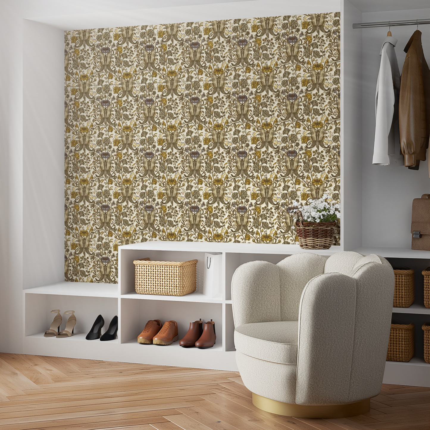 Designtapete Jugenstil Blumen