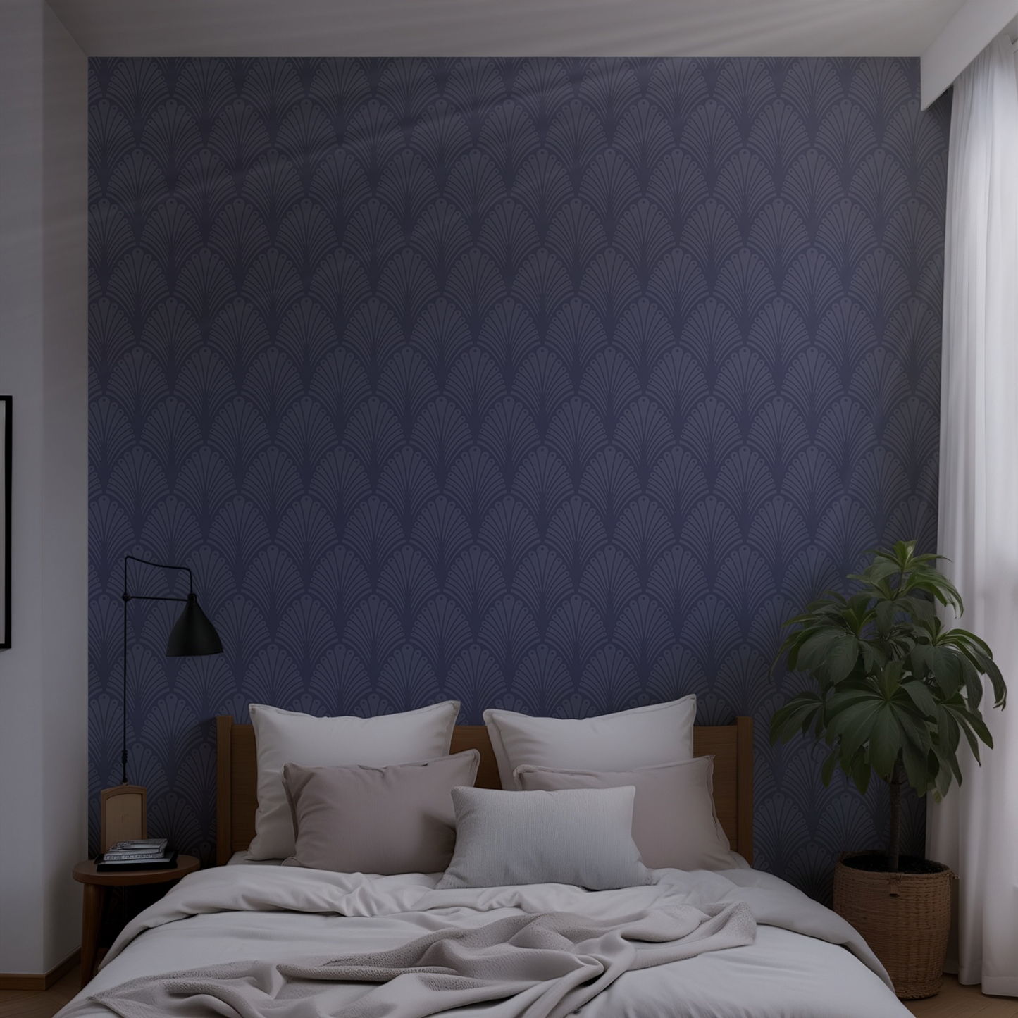 Designtapete Monochrom Art Deco