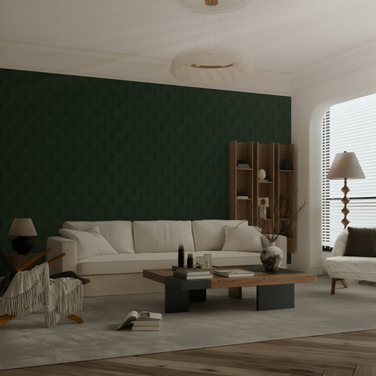 Designtapete Monochrom Art Deco