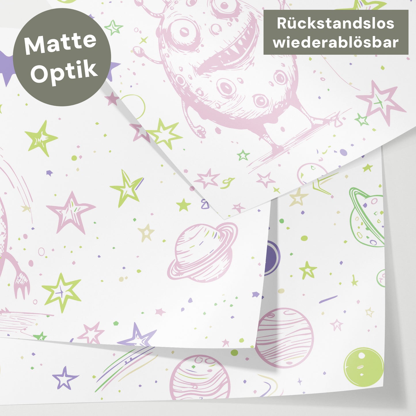 IKEA Malm Möbelfolie Doodle Weltraum