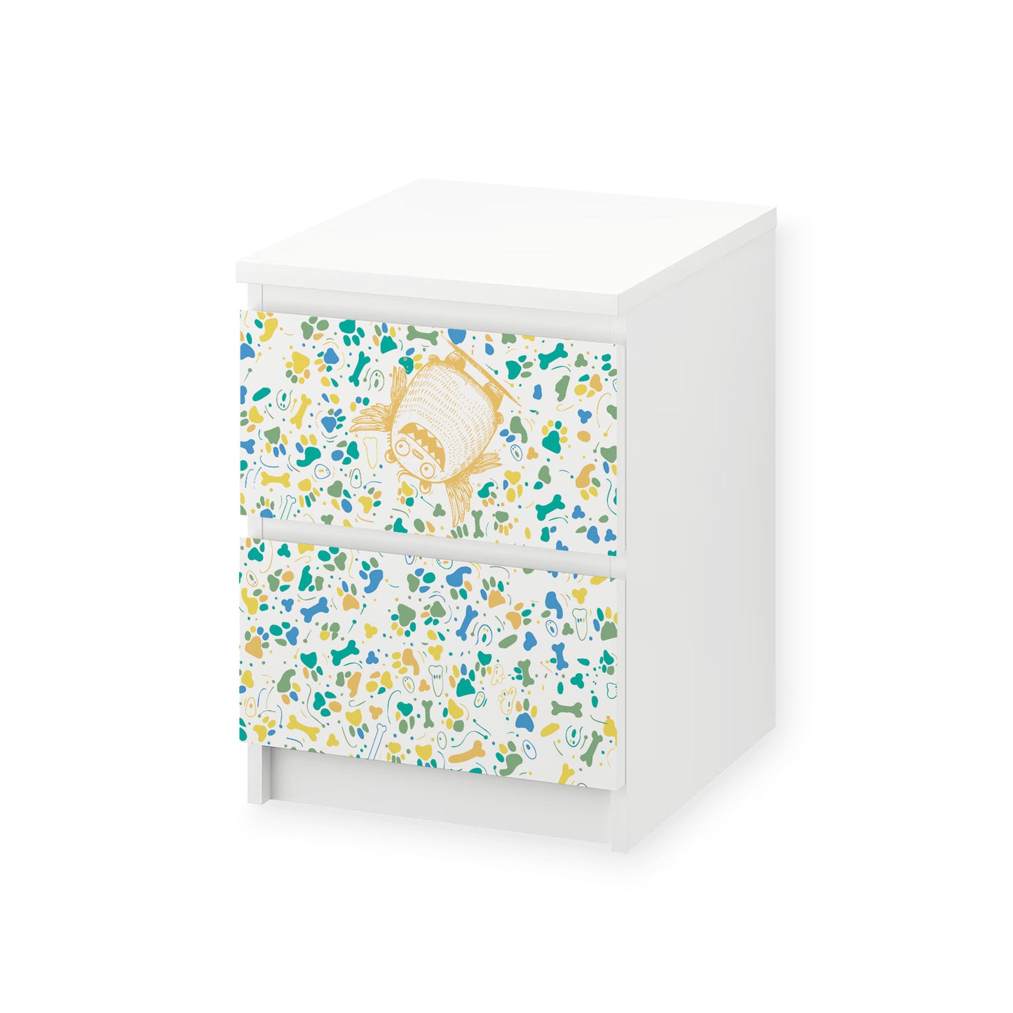 IKEA Malm Möbelfolie Doodle Tiere