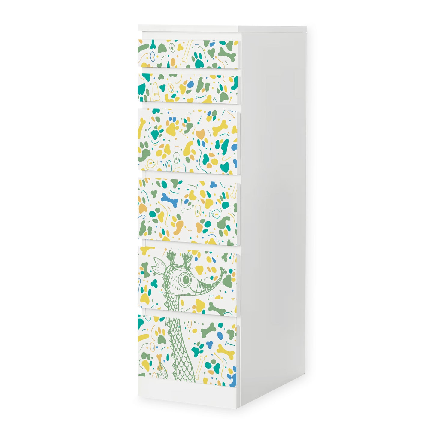 IKEA Malm Möbelfolie Doodle Tiere