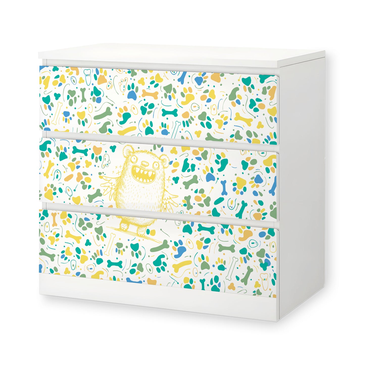 IKEA Malm Möbelfolie Doodle Tiere
