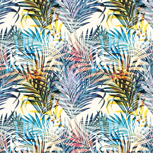 Designtapete Blätter Neon