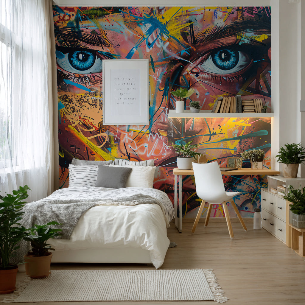 Designtapete Graffiti Portrait