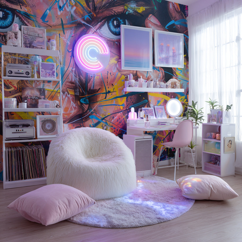 Designtapete Graffiti Portrait