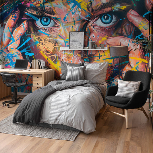 Designtapete Graffiti Portrait