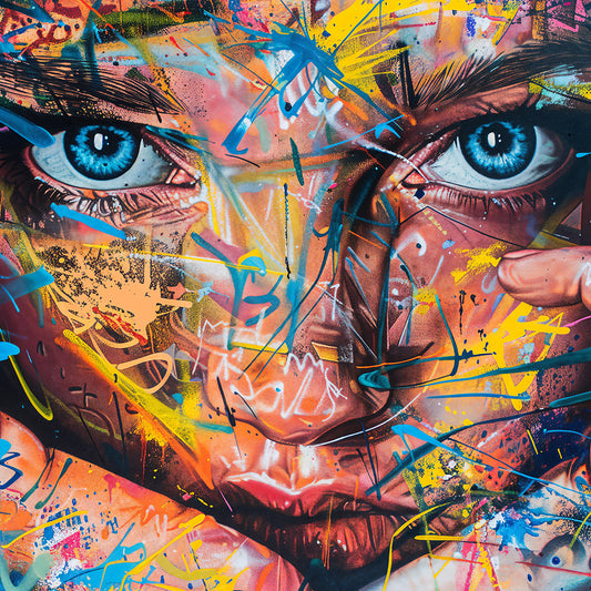 Designtapete Graffiti Portrait