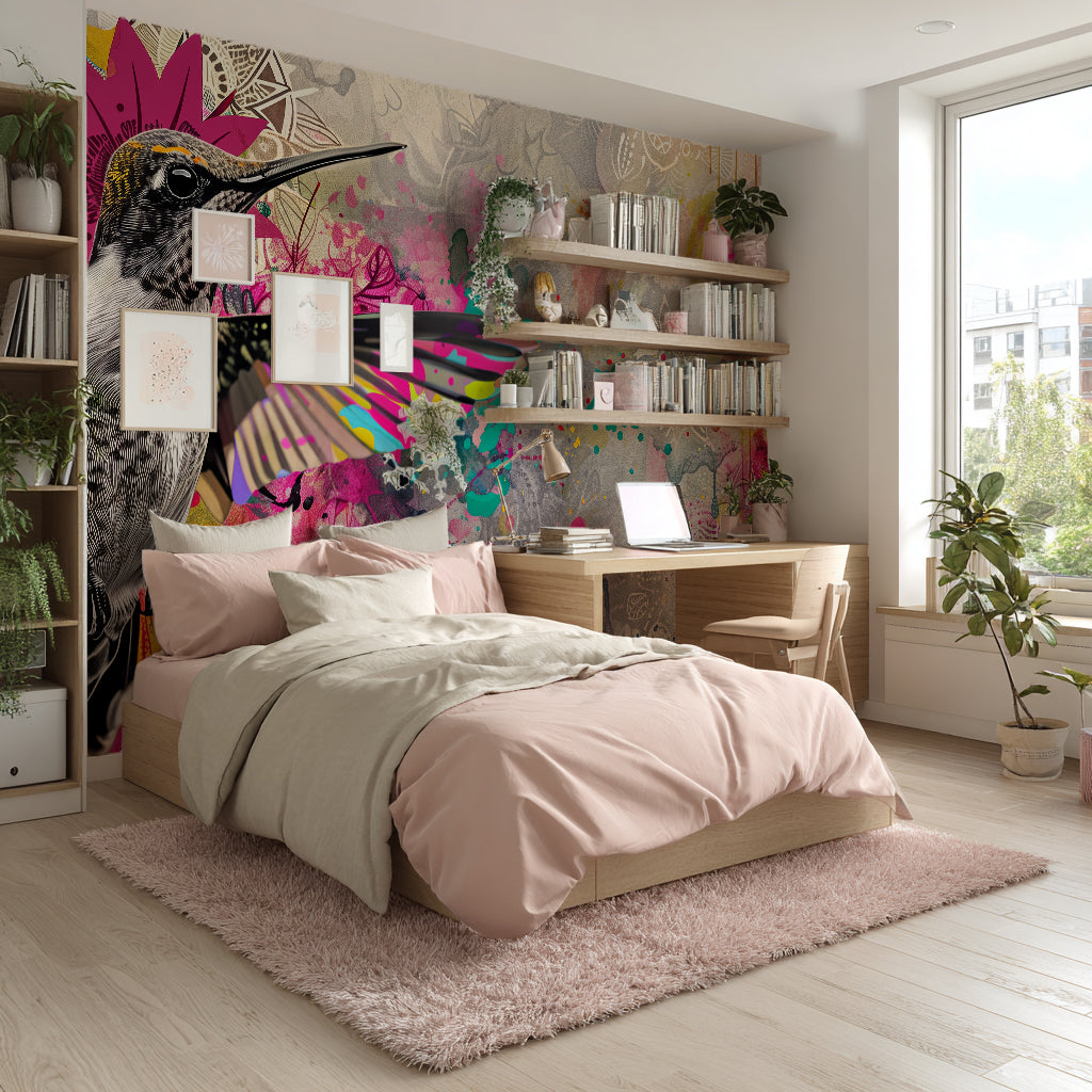 Designtapete Mandala Kolibri