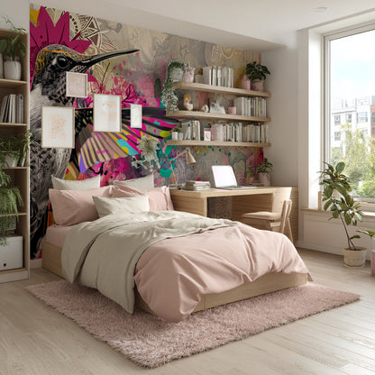 Designtapete Mandala Kolibri