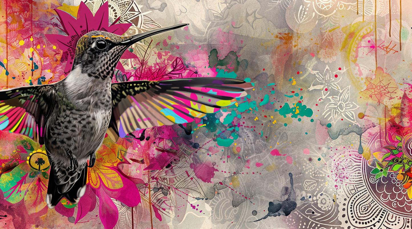 Designtapete Mandala Kolibri