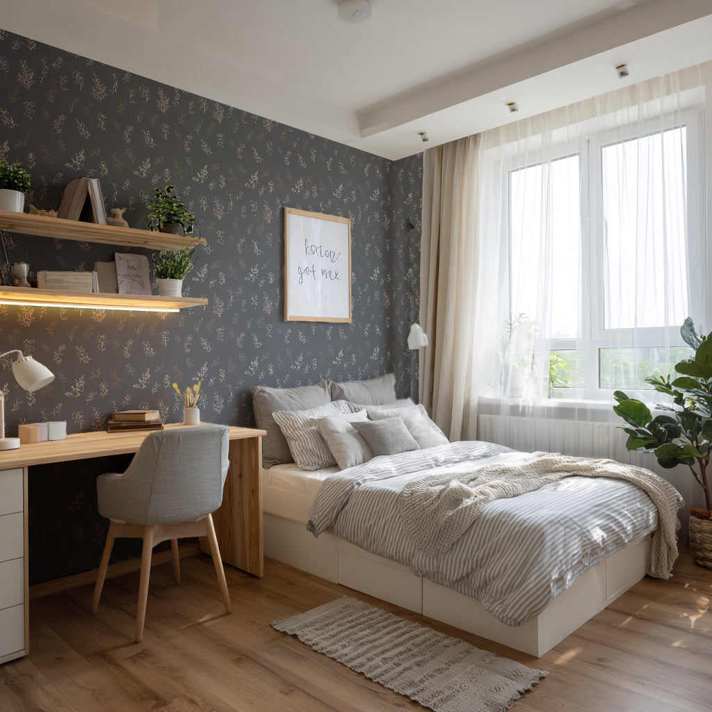 Designtapete Moonlight Leaves