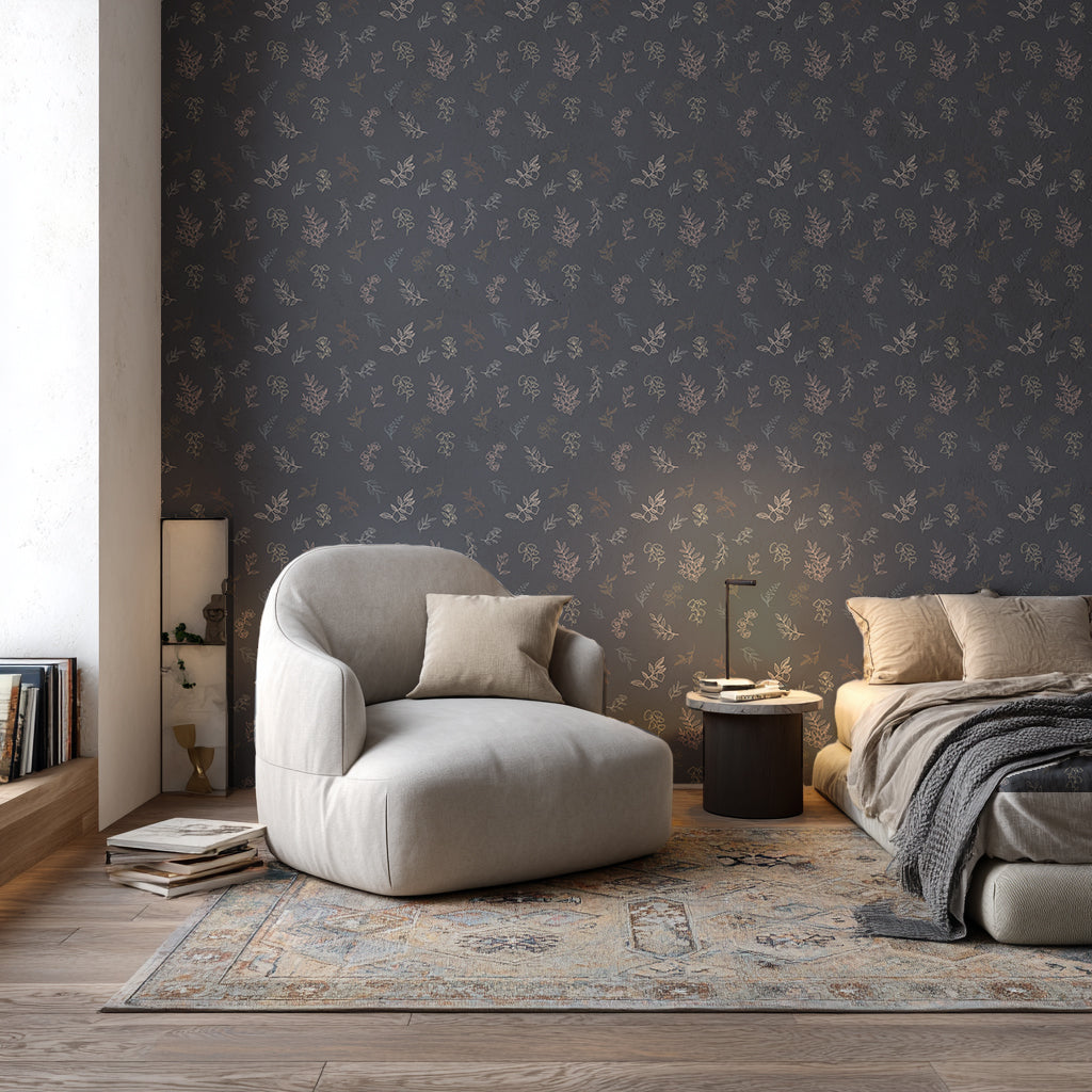 Designtapete Moonlight Leaves