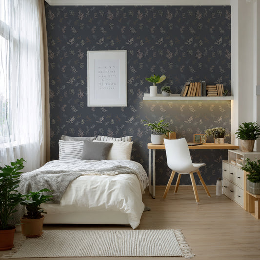 Designtapete Moonlight Leaves