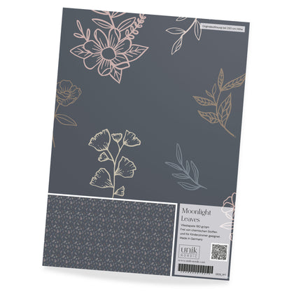 Muster Designtapete Moonlight Leaves