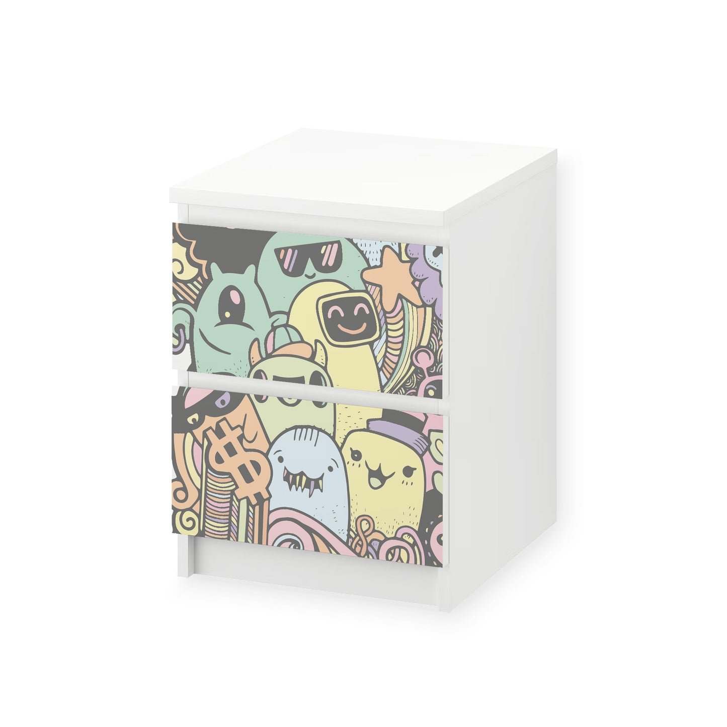 IKEA Malm Möbelfolie Doodle Parade