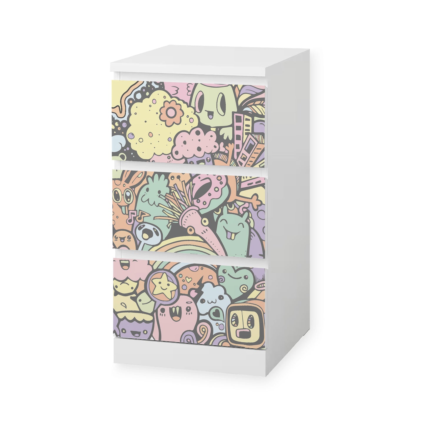 IKEA Malm Möbelfolie Doodle Parade