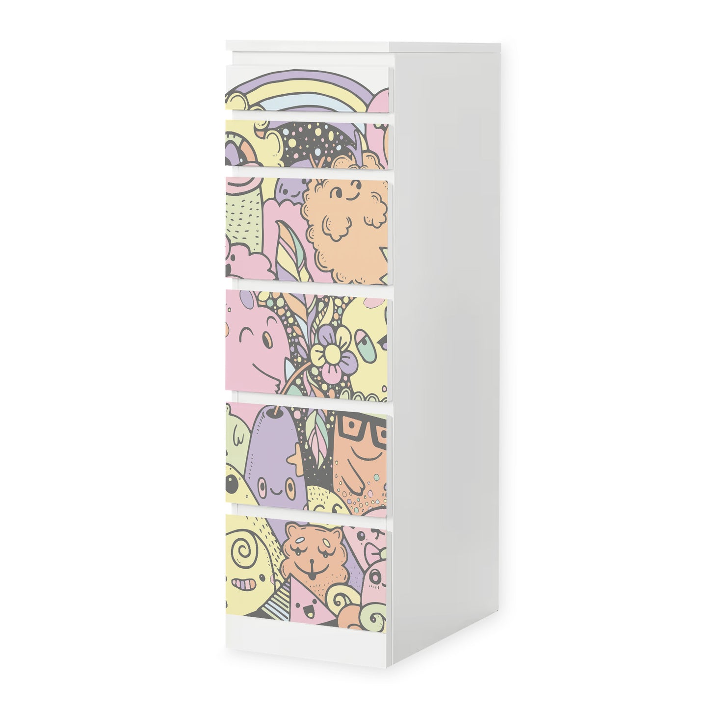 IKEA Malm Möbelfolie Doodle Parade