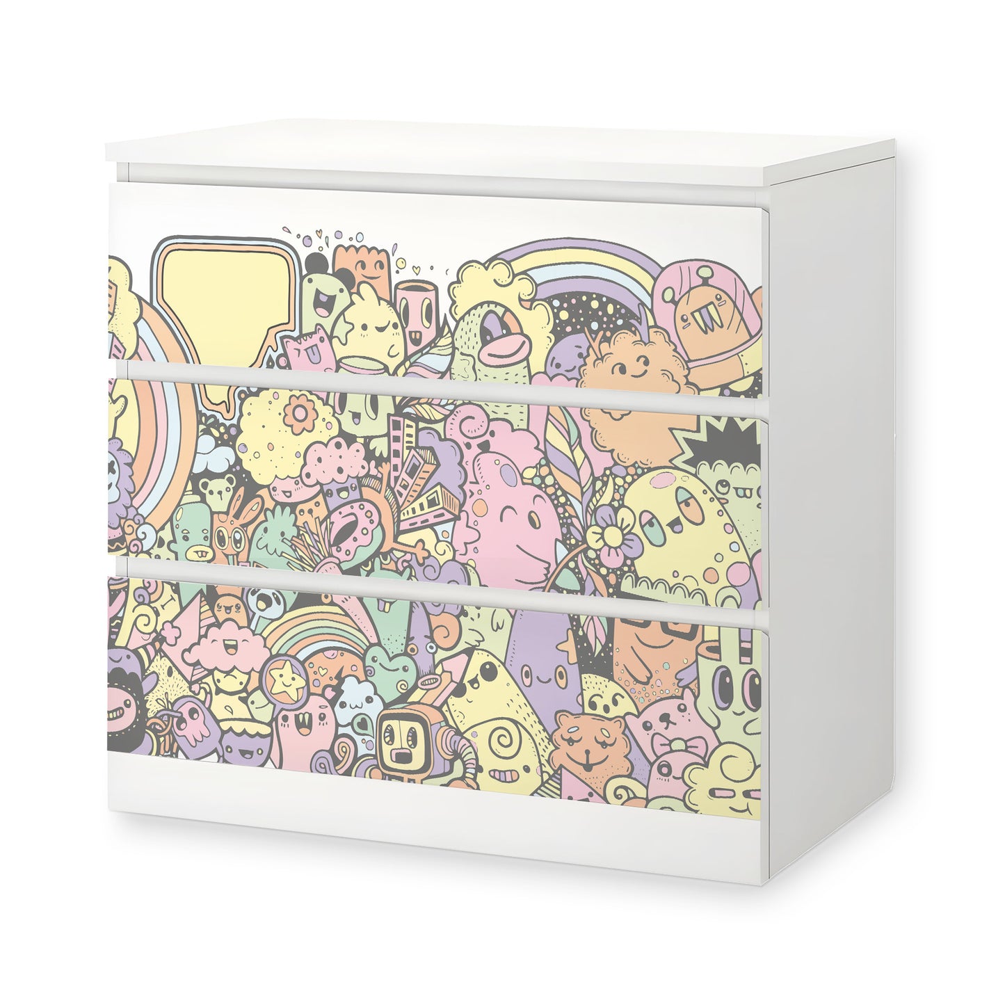 IKEA Malm Möbelfolie Doodle Parade