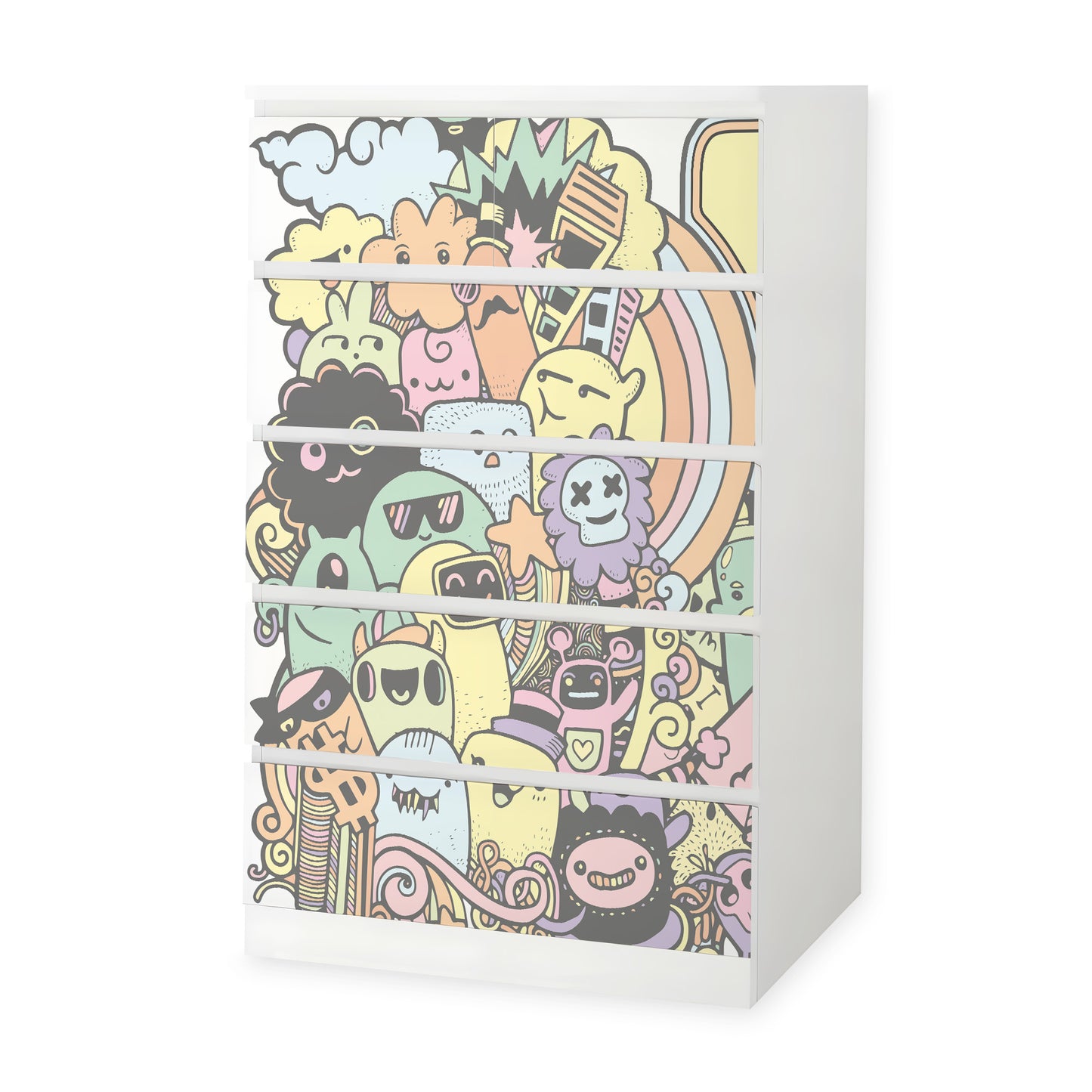 IKEA Malm Möbelfolie Doodle Parade
