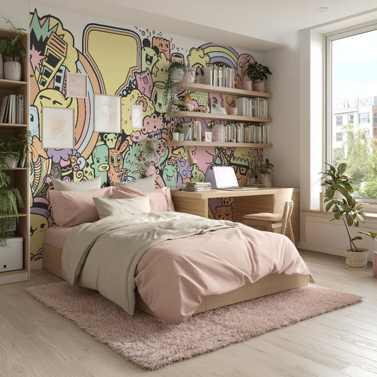 Designtapete Doodle Parade