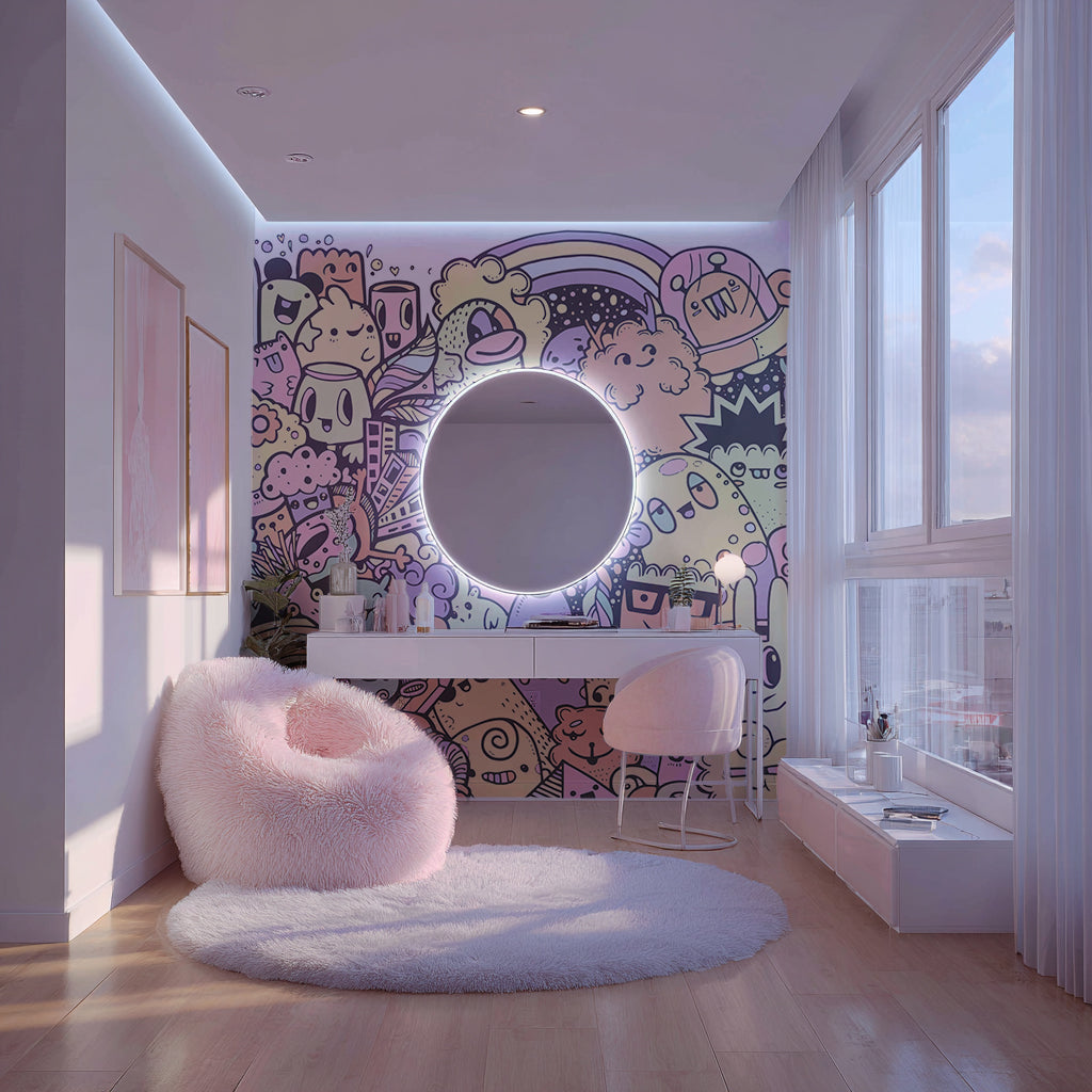 Designtapete Doodle Parade