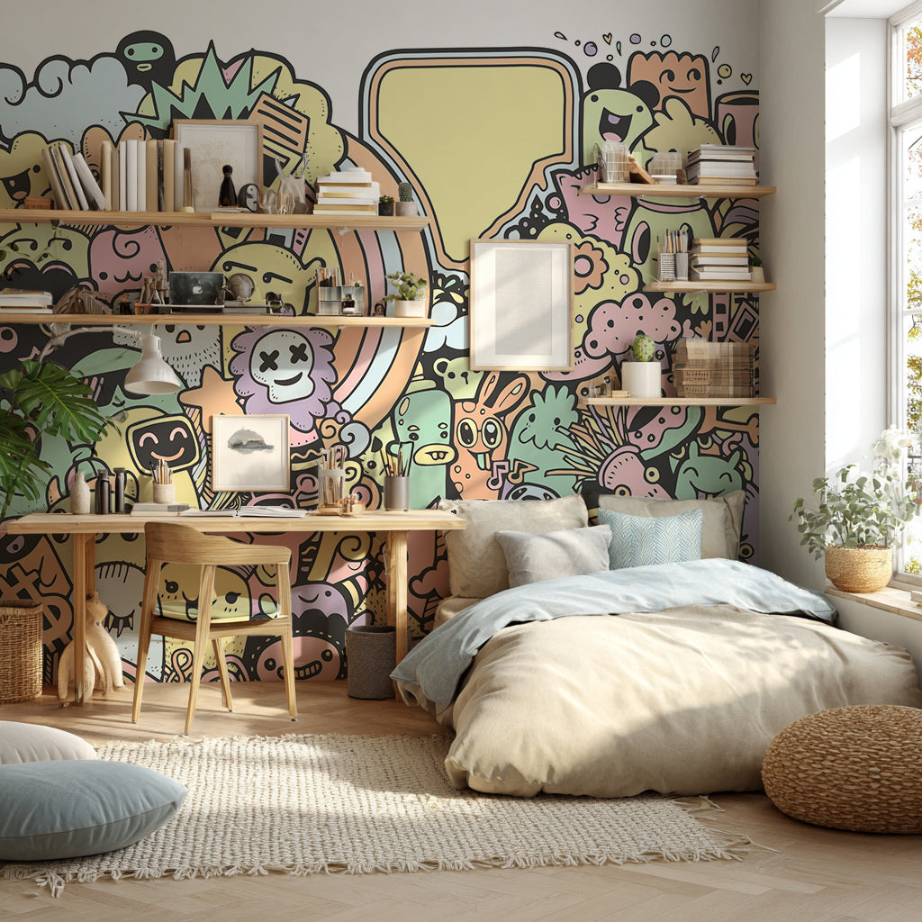 Designtapete Doodle Parade