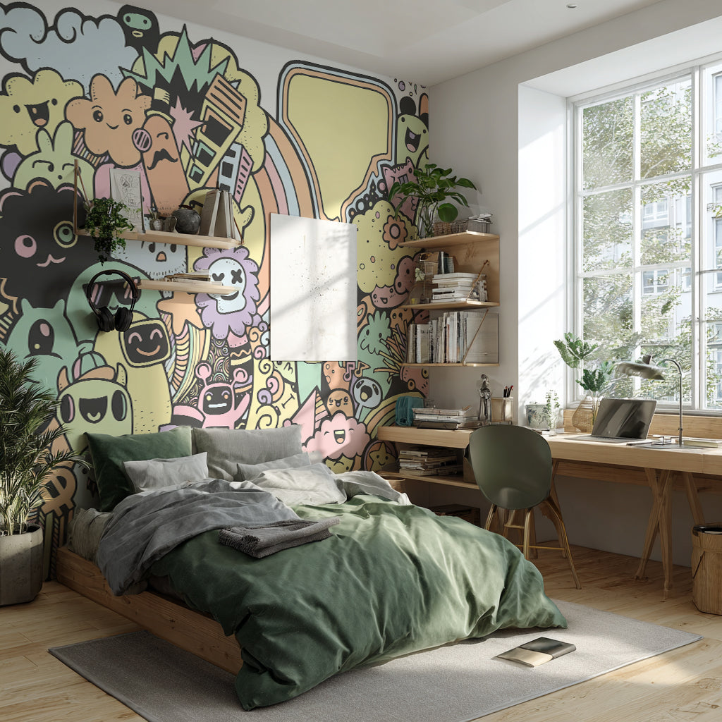 Designtapete Doodle Parade