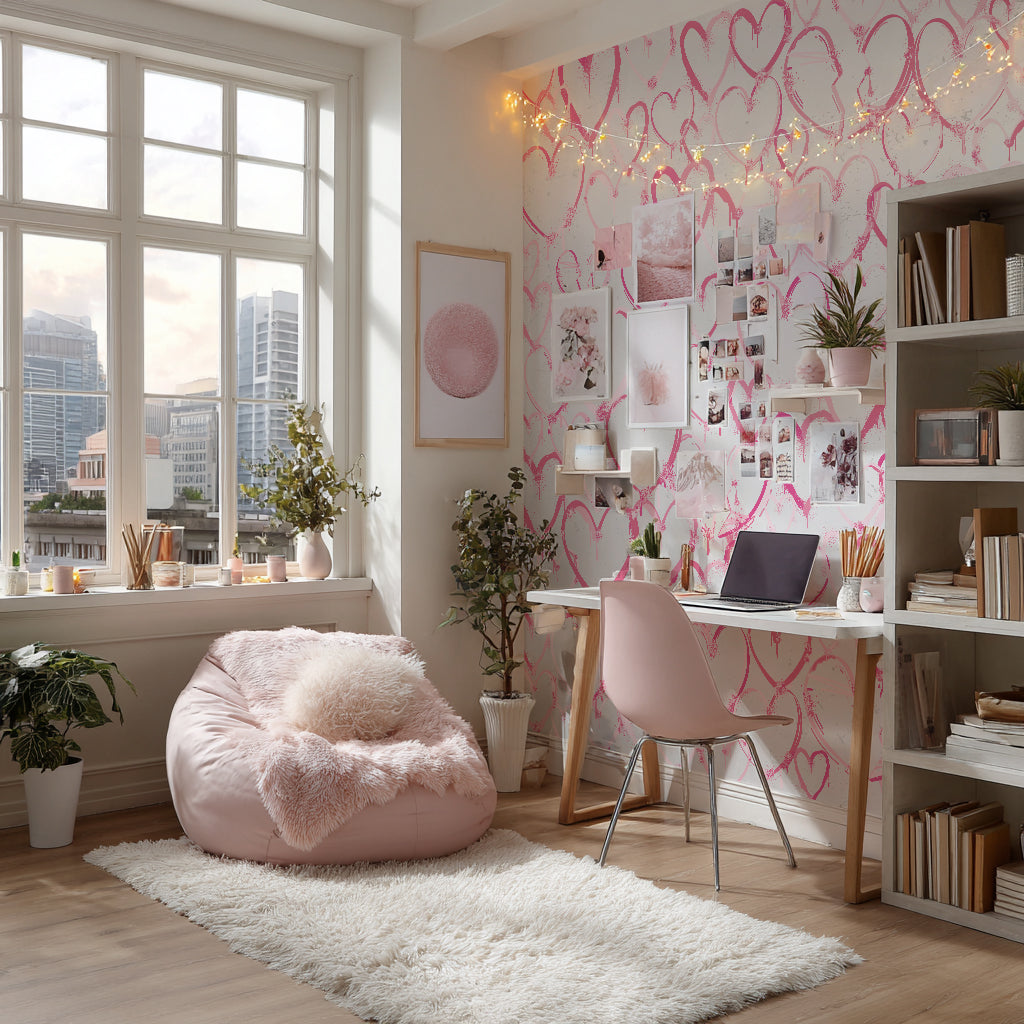 Designtapete Graffiti Herzen