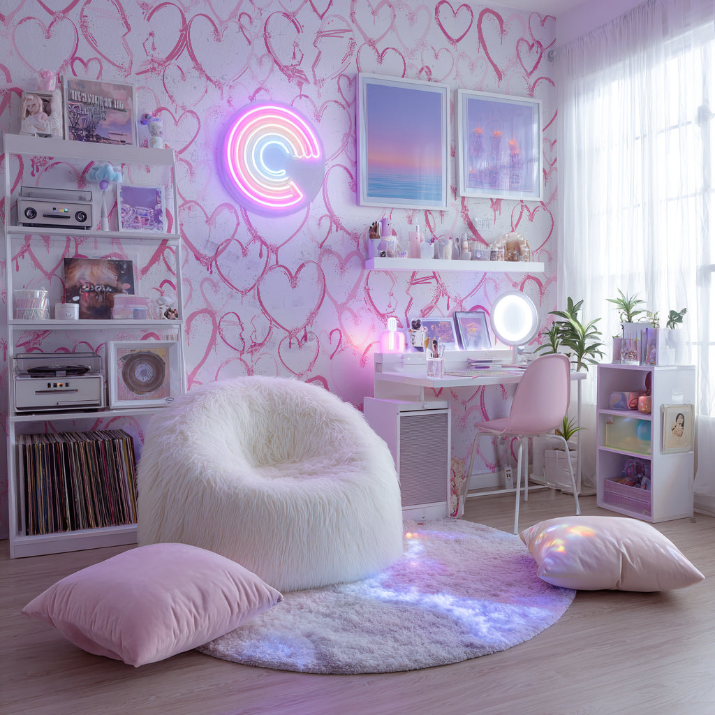 Designtapete Graffiti Herzen