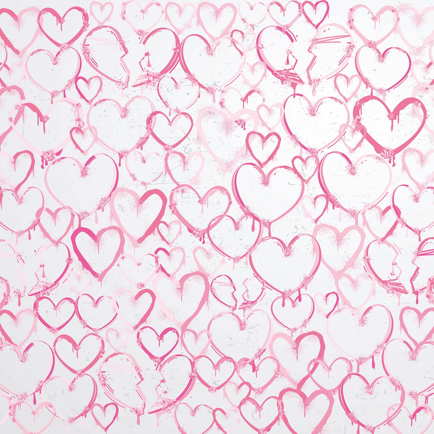 Designtapete Graffiti Herzen